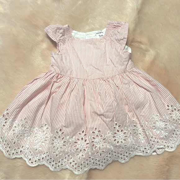 Carters baby dress in pink and white - Picture 1 of 6